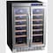 Edgestar 24 Inch Wide 36 Bottle BuiltIn Wine Cooler with Dual Cooling Zones and French Doors CWR362FD - alternate 1